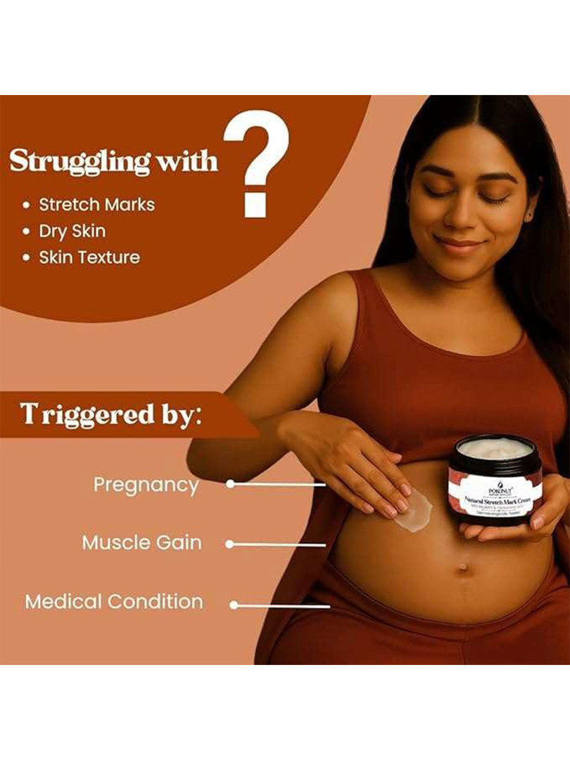 Pokonut Natural Stretch Mark Cream With Mulethi & Hyaluronic Acid - 50 g